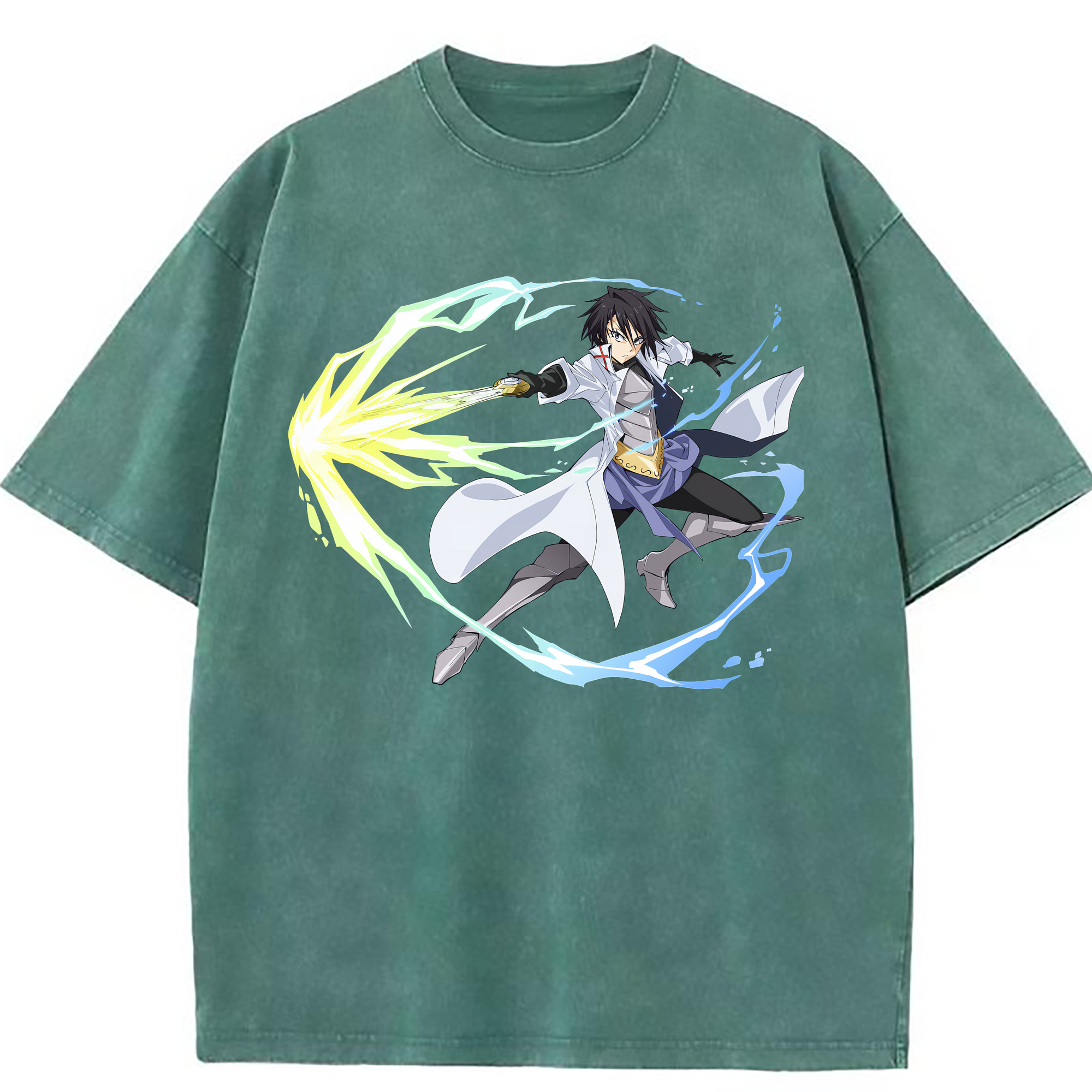 （画像用） 転スラ Regarding Reincarnated to Slime 綿100% ヴィンテージ風 半袖Tシャツ（フロントプリント）